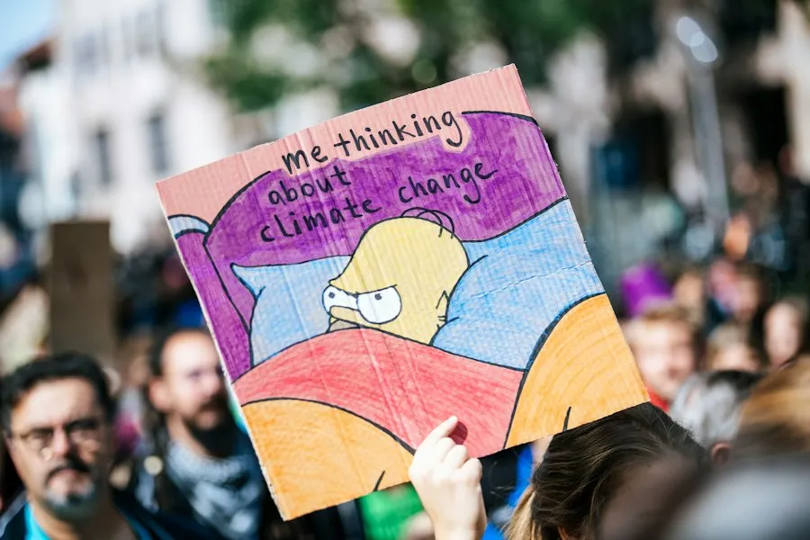 Photo climate change awareness infographic